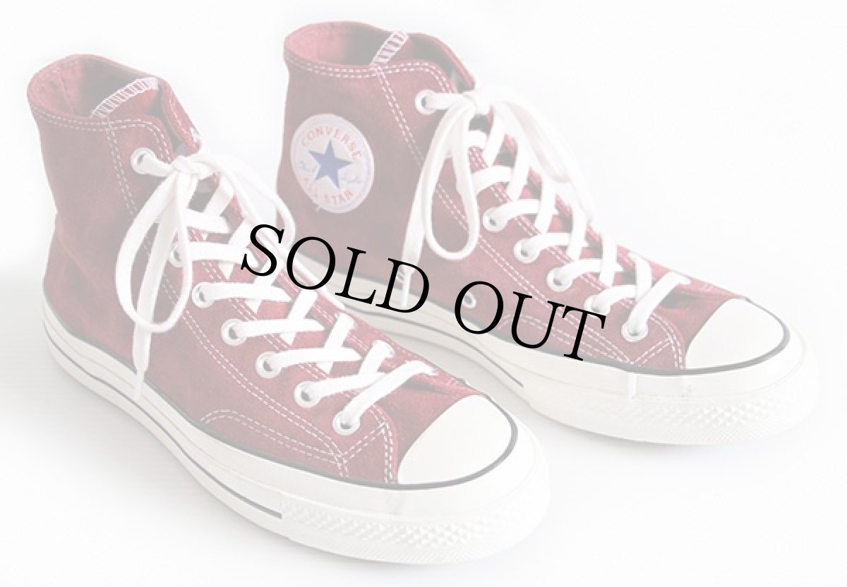 画像1: CONVERSEコンバース Chuck Taylorチャックテイラー CT70 HI スエードレザー RED DAHLIA 7.5 (1)