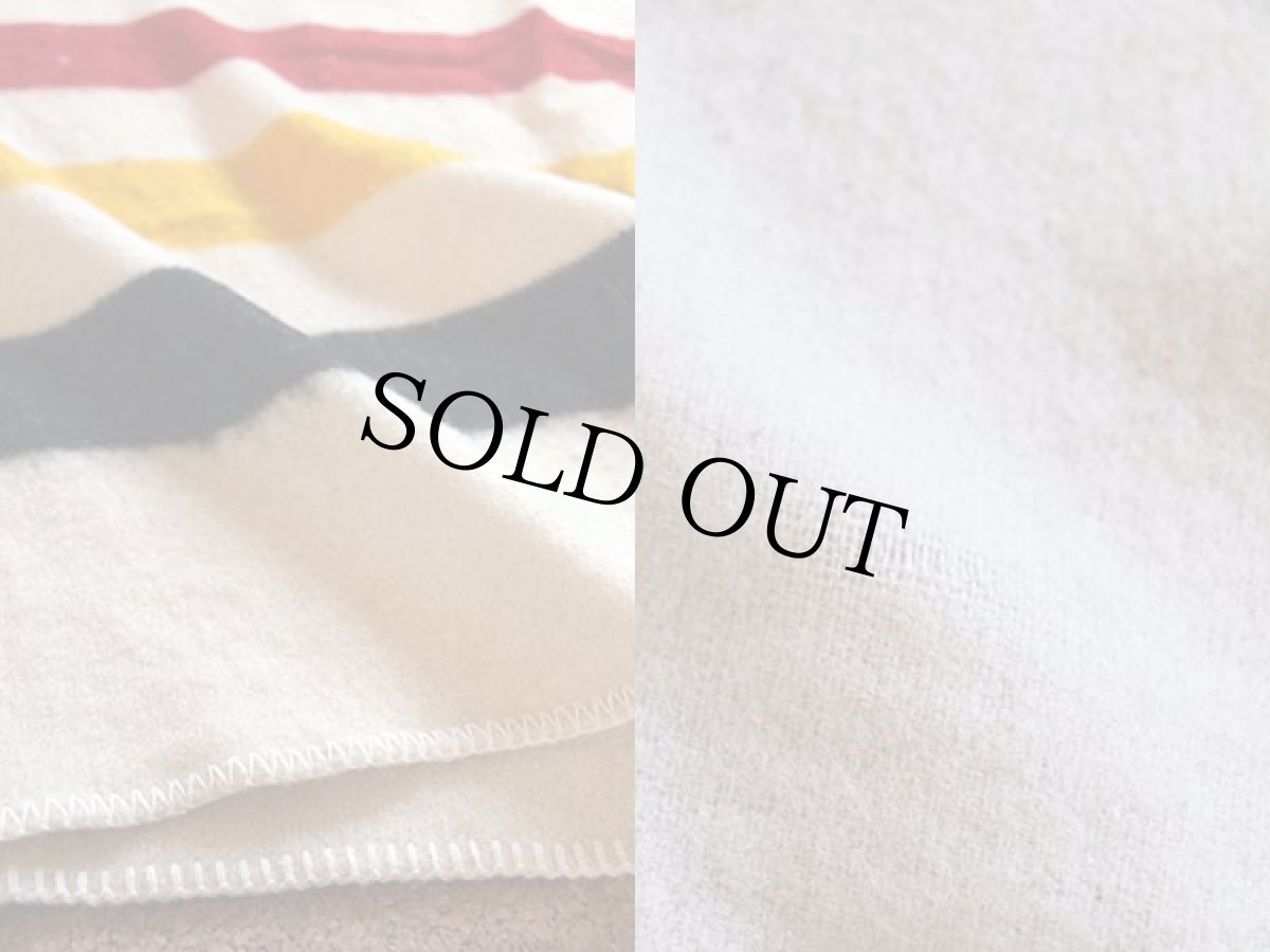 画像3: ビンテージ マルチボーダー ウール ブランケット (3)