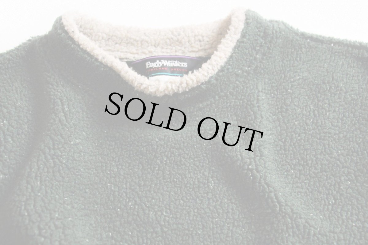 画像2: 90s カナダ製 Early Winters モックネック プルオーバー パイル フリース 緑 L (2)