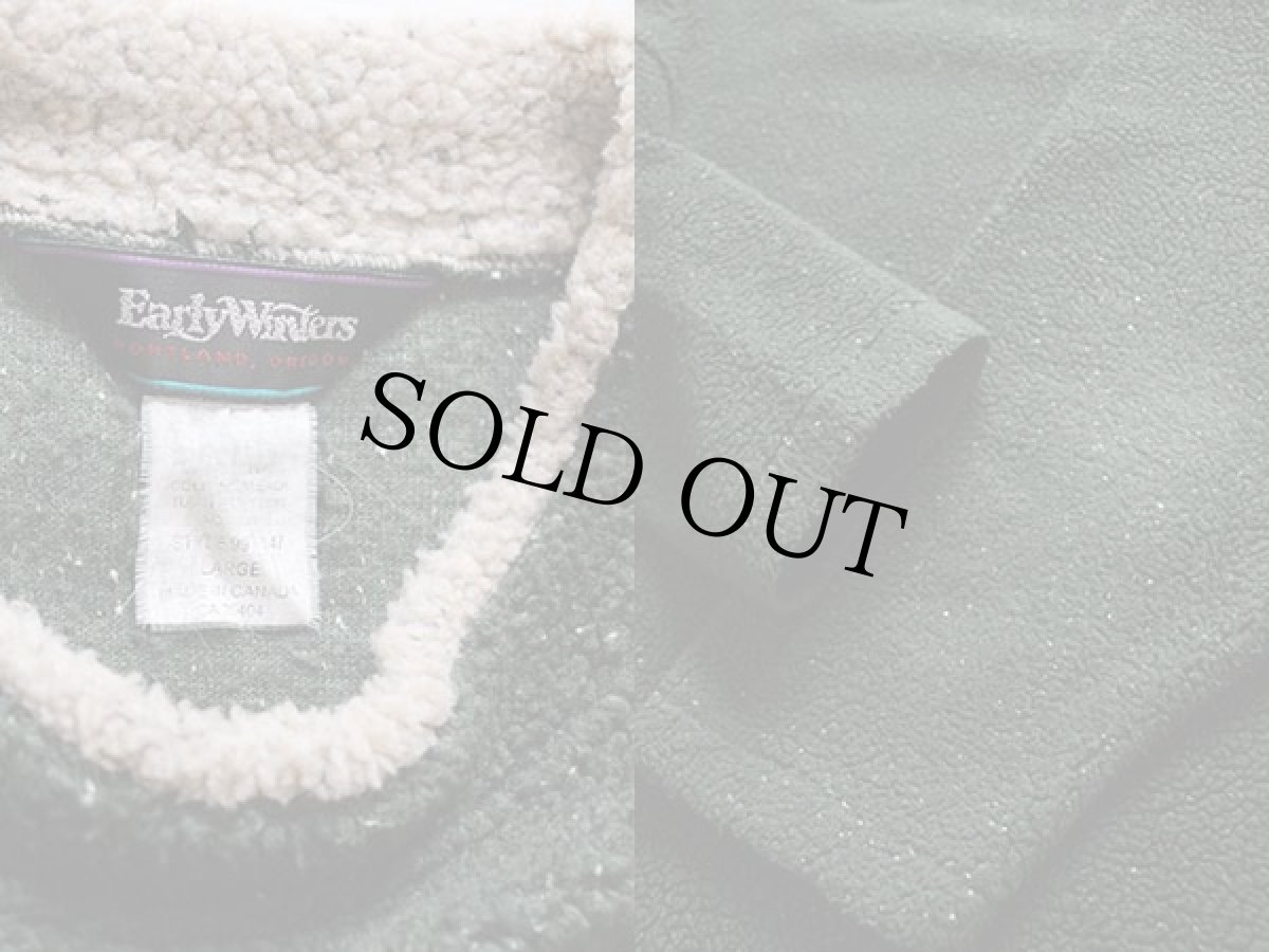 画像3: 90s カナダ製 Early Winters モックネック プルオーバー パイル フリース 緑 L (3)