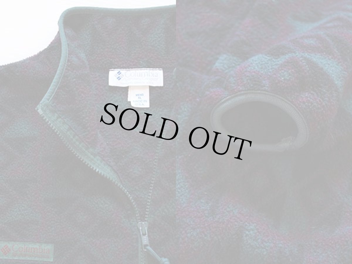 画像3: 90s USA製 Columbiaコロンビア 総柄 ハーフジップ プルオーバー フリース XL (3)