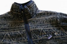 画像3: 90s USA製 patagoniaパタゴニア サラサ 総柄 グリセード リバーシブル プルオーバー ナイロン×フリースジャケット S (3)