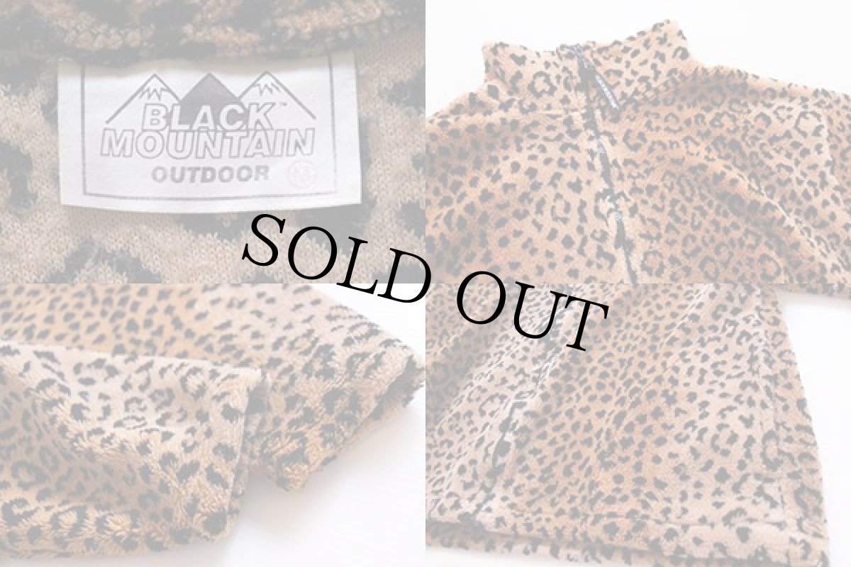 画像3: BLACK MOUNTAIN レオパード柄 フリースジャケット M (3)