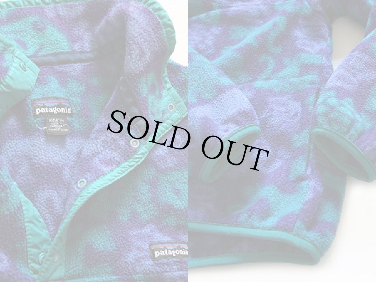 画像3: 90s USA製 patagoniaパタゴニア クリーチャーズ 総柄 フリース スナップT KIDS' 14★雪なしタグ (3)