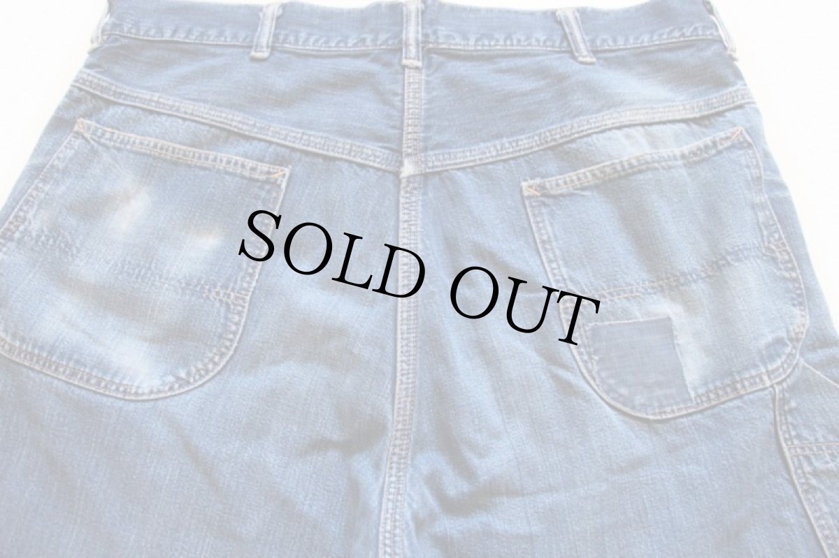 画像3: 60s Sears ライナー付き デニムペインターパンツ w35 (3)