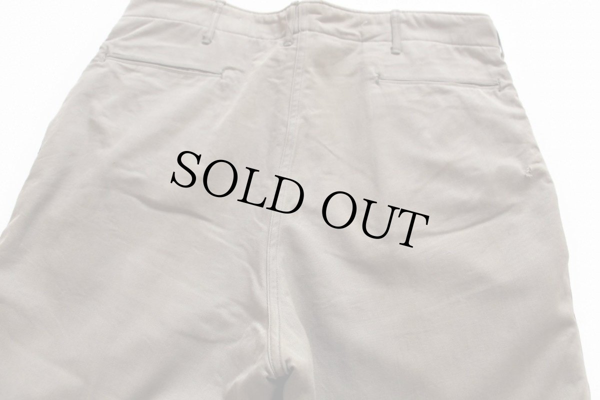 画像3: 40s 米軍 U.S.ARMY ウールライナー ダブルステッチ コットン チノパン カーキ w36 L32 (3)