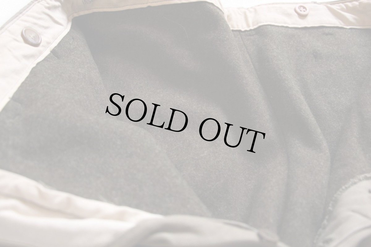 画像5: 40s 米軍 U.S.ARMY ウールライナー ダブルステッチ コットン チノパン カーキ w36 L32 (5)