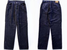 画像1: 90s USA製 Leeリー 太畝 コーデュロイパンツ 205 チャコール 34×32 (1)