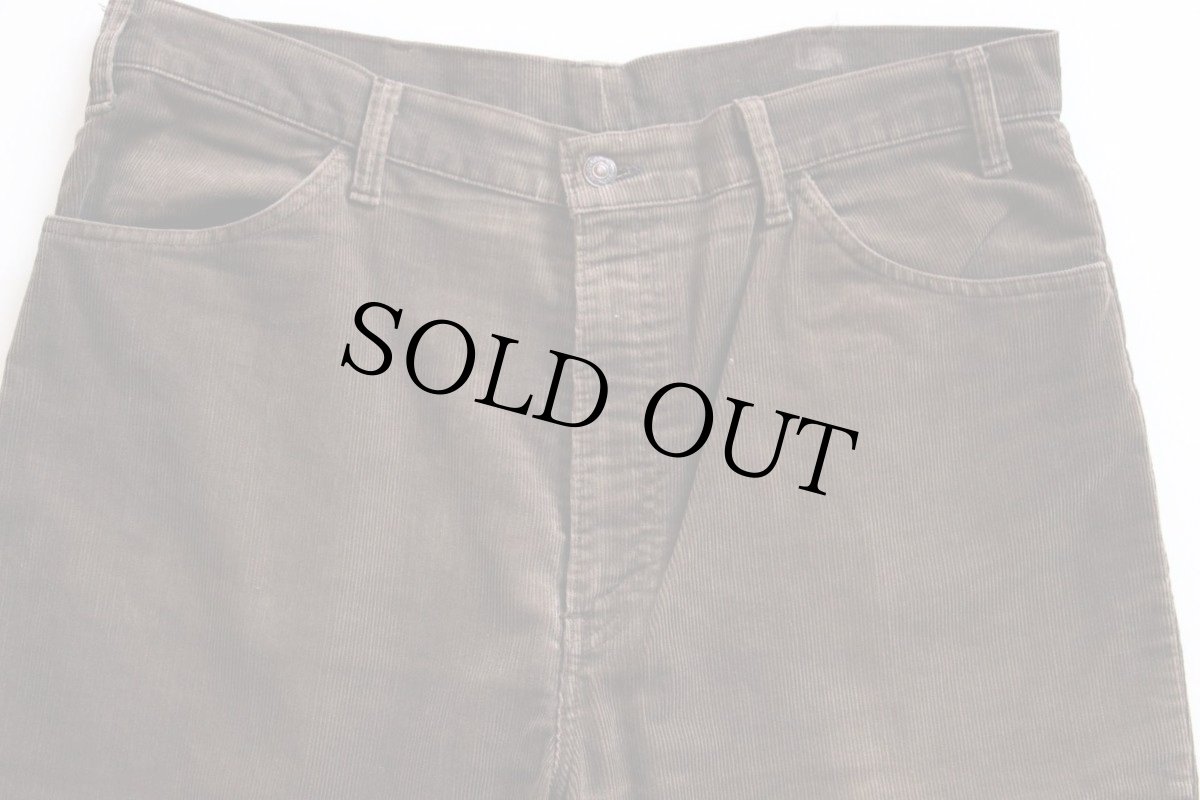 画像2: 80s Levi'sリーバイス 519 コーデュロイパンツ 茶 w40 L32 (2)