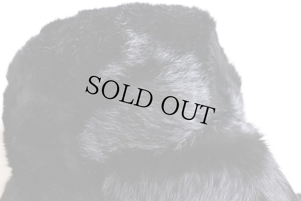 画像5: AMERICAN CLASSICS キルティングライナー ラビットファーキャップ 黒 L (5)