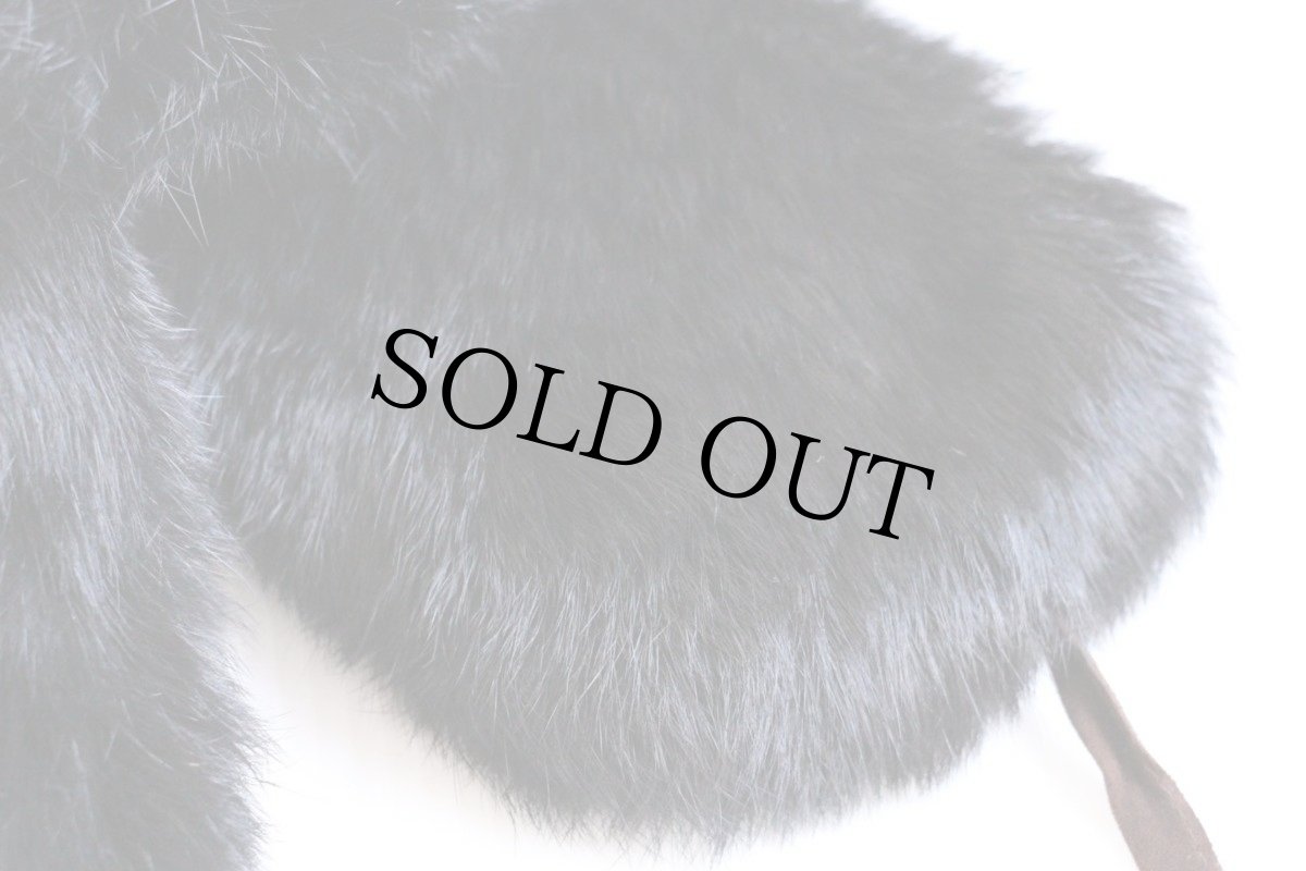 画像4: AMERICAN CLASSICS キルティングライナー ラビットファーキャップ 黒 L (4)