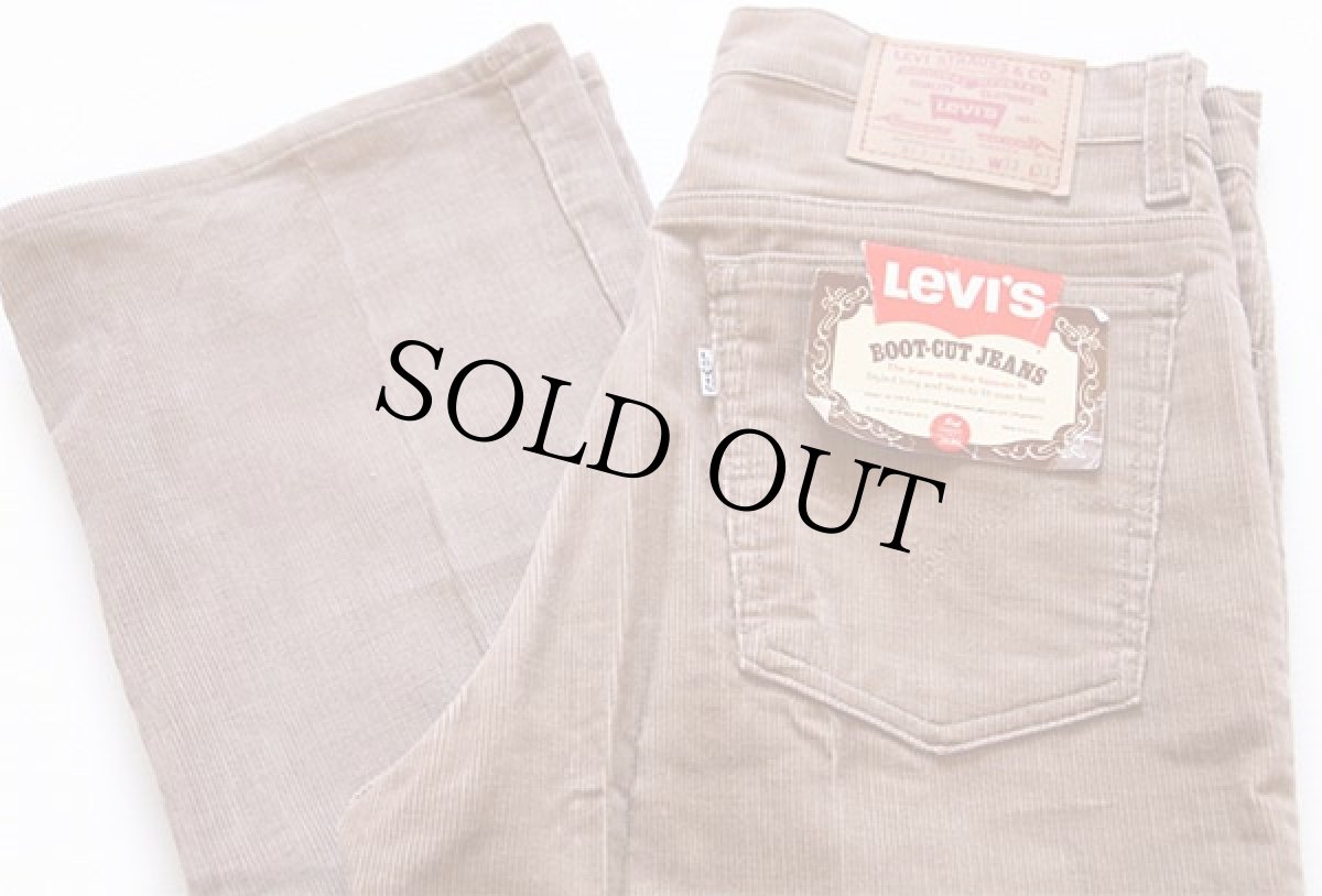 画像1: デッドストック★80s USA製 Levi'sリーバイス 517 コーデュロイパンツ 薄茶 w33 L31★ブーツカット (1)