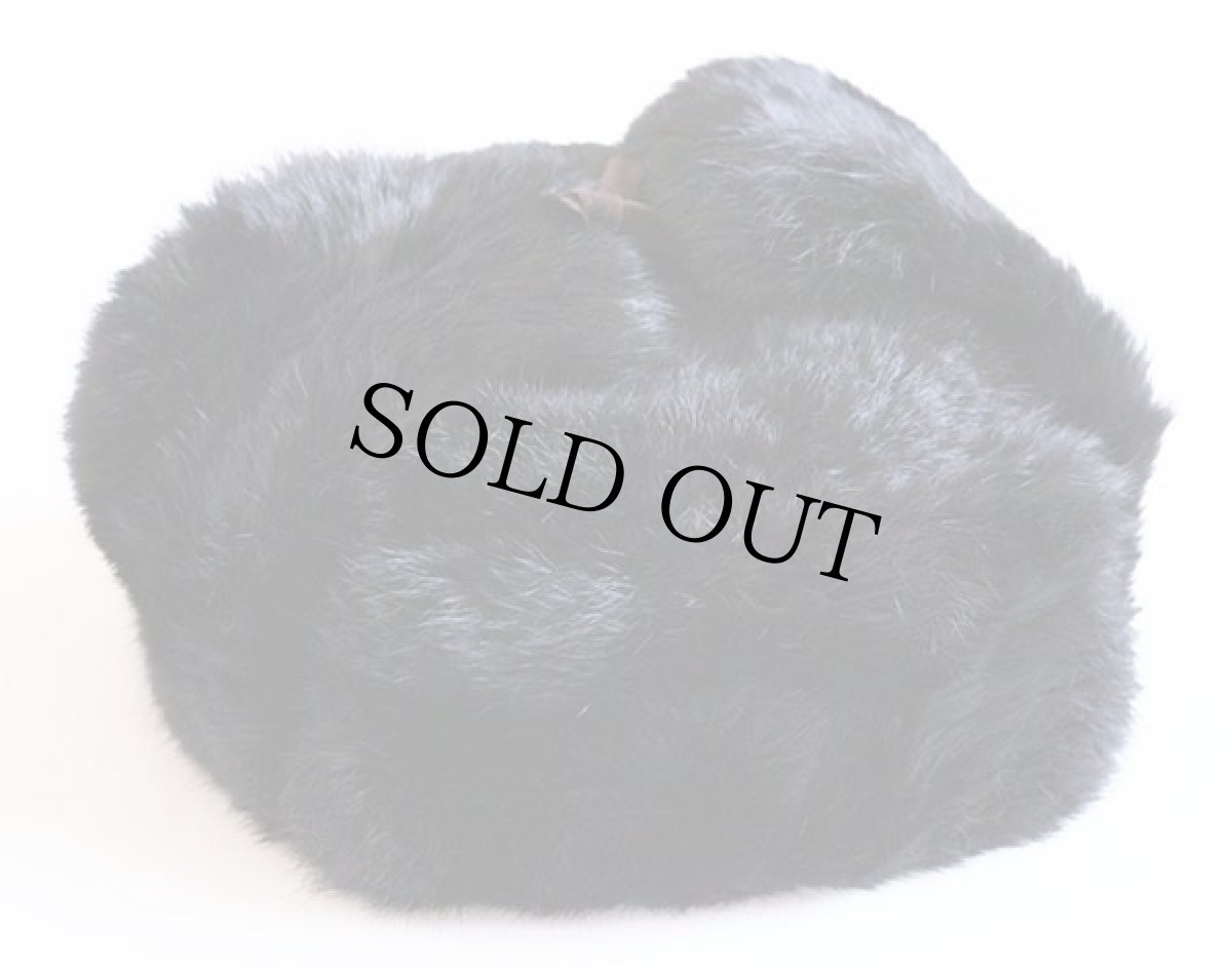 画像2: AMERICAN CLASSICS キルティングライナー ラビットファーキャップ 黒 L (2)