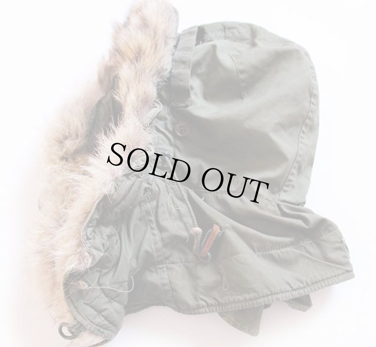 画像2: 50s 米軍 U.S.ARMY M-51 パーカー用 コヨーテファー フード 後期型★モッズコート (2)