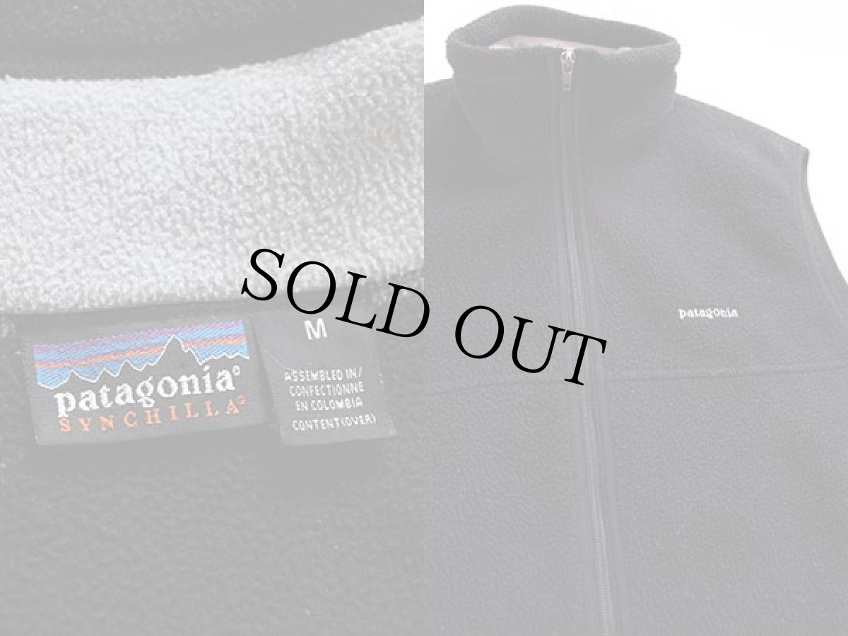 画像3: 00s patagoniaパタゴニア シンチラ フリース ベスト 黒 M (3)