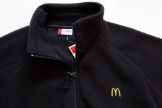 画像2: 未使用★McDonald'sマクドナルド ワンポイント フリースジャケット 黒 S (2)