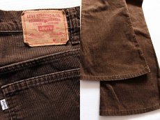 画像3: 80s USA製 Levi'sリーバイス 517 コーデュロイパンツ 茶 w31 L36★ブーツカット (3)