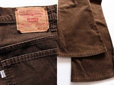 画像3: 80s USA製 Levi'sリーバイス 517 コーデュロイパンツ 茶 w31 L36★ブーツカット (3)