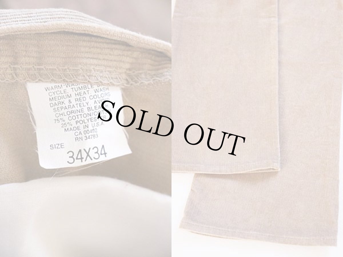 画像3: 90s USA製 Leeリー コーデュロイパンツ 201 ベージュ w34 L34 (3)