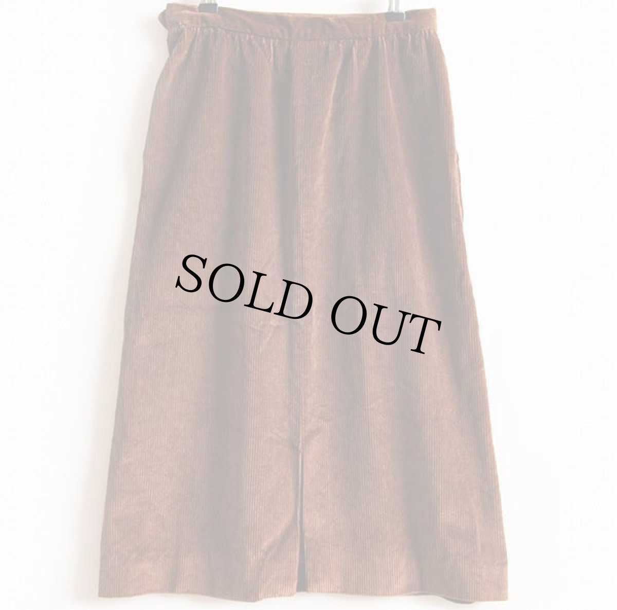 画像2: 80s JH COLLECTIBLES 太畝 コーデュロイ スカート 茶 (2)