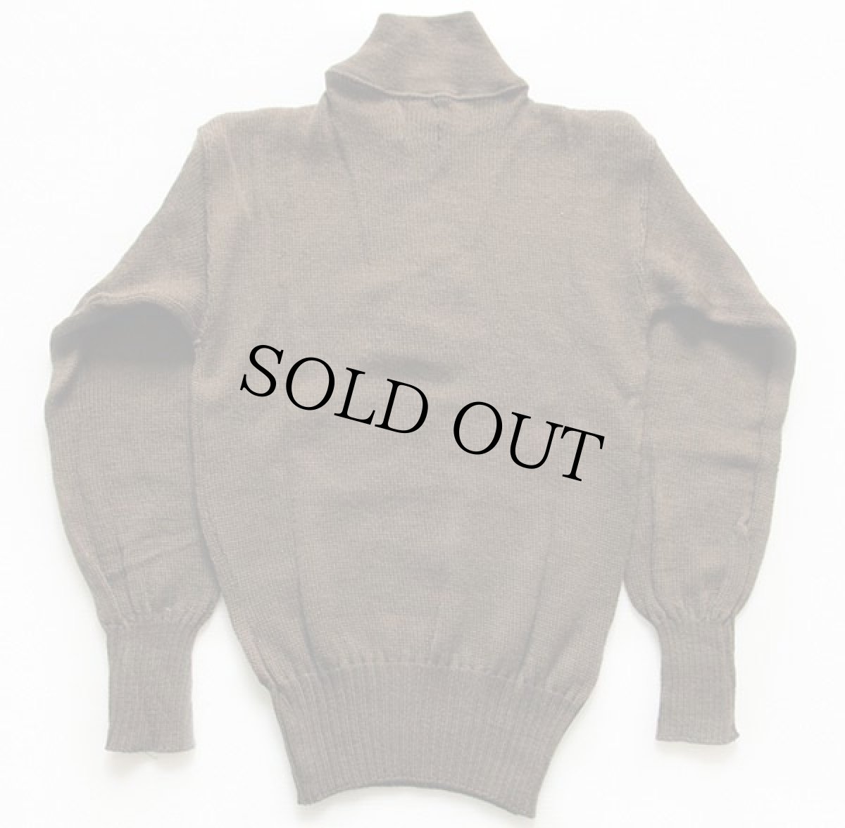 画像2: デッドストック★80s 米軍 U.S.ARMY 5ボタン ハイネック ウールニット セーター M (2)