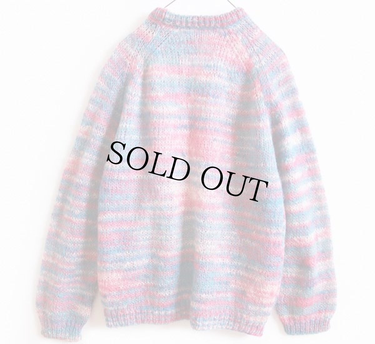 画像2: 60s darlene モヘヤ ハンドニット カーディガン パステルカラー (2)