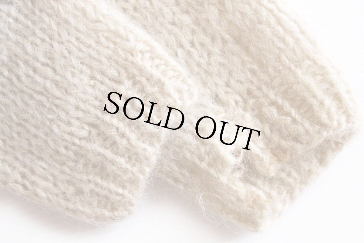 画像6: 60s イタリア製 ケーブル編み モヘヤ ハンドニット カーディガン (6)