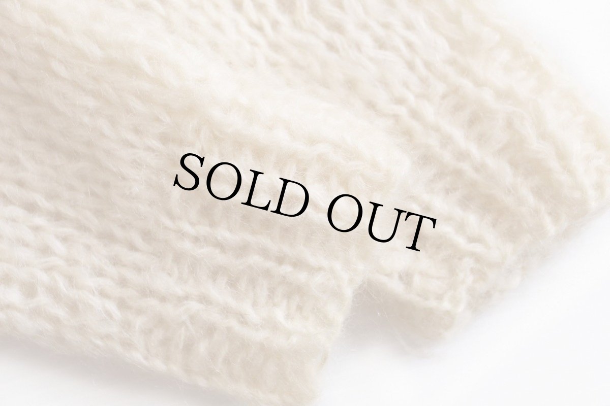 画像6: 60s イタリア製 カギ編み モヘヤ ハンドニット カーディガン (6)