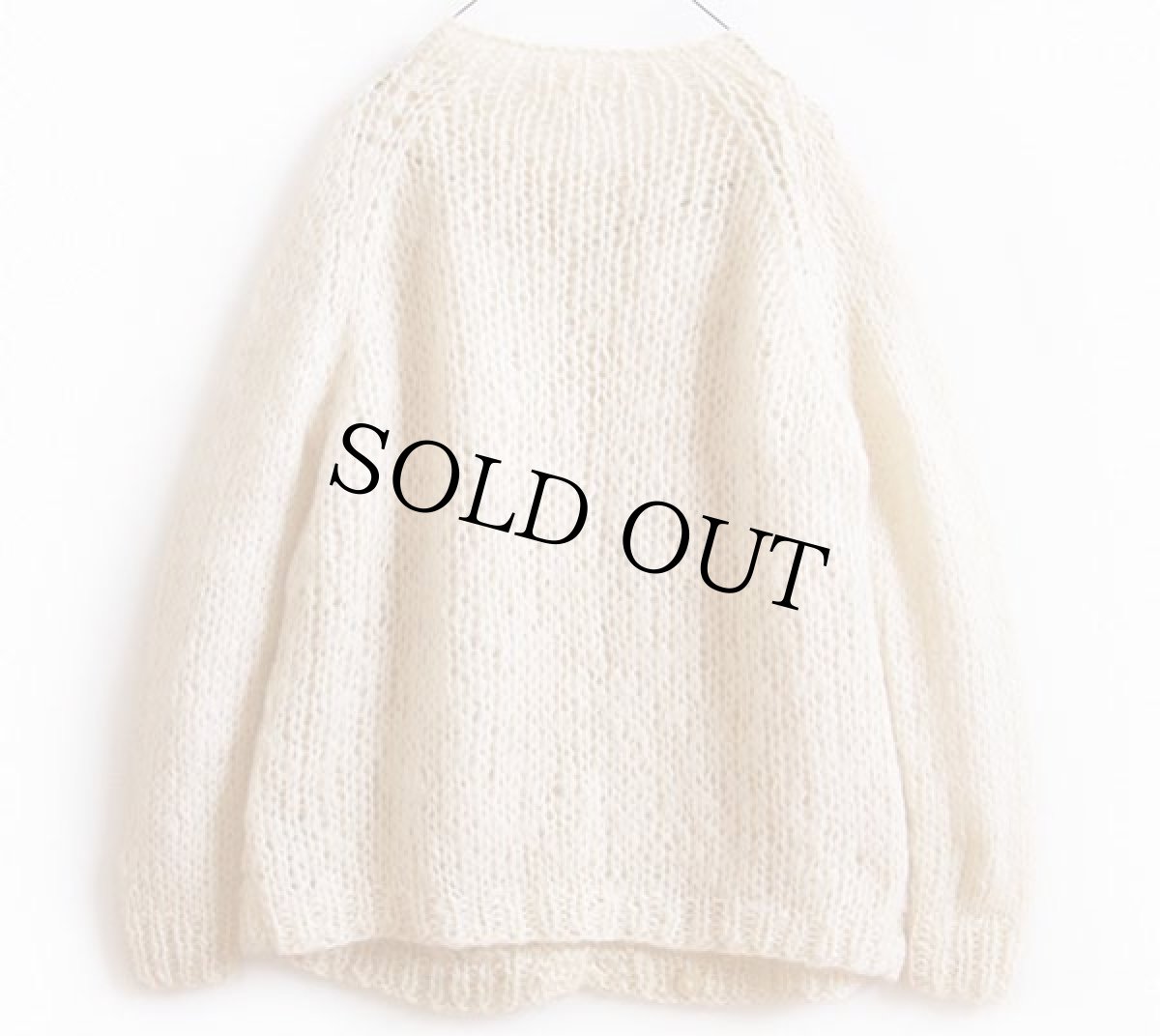 画像2: 60s イタリア製 カギ編み モヘヤ ハンドニット カーディガン (2)