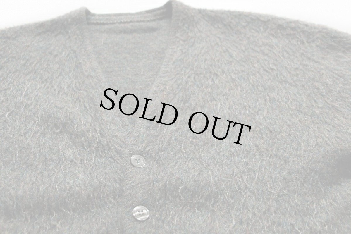 画像3: 60s UNKNOWN 無地 モヘヤ ニットカーディガン (3)