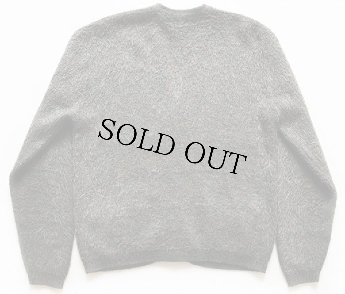 画像2: 60s UNKNOWN 無地 モヘヤ ニットカーディガン (2)