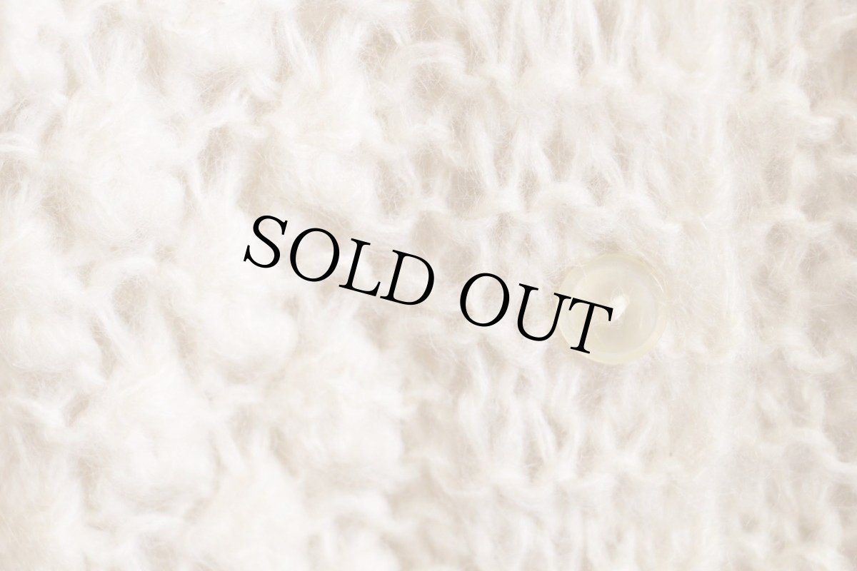 画像5: 60s イタリア製 カギ編み モヘヤ ハンドニット カーディガン (5)