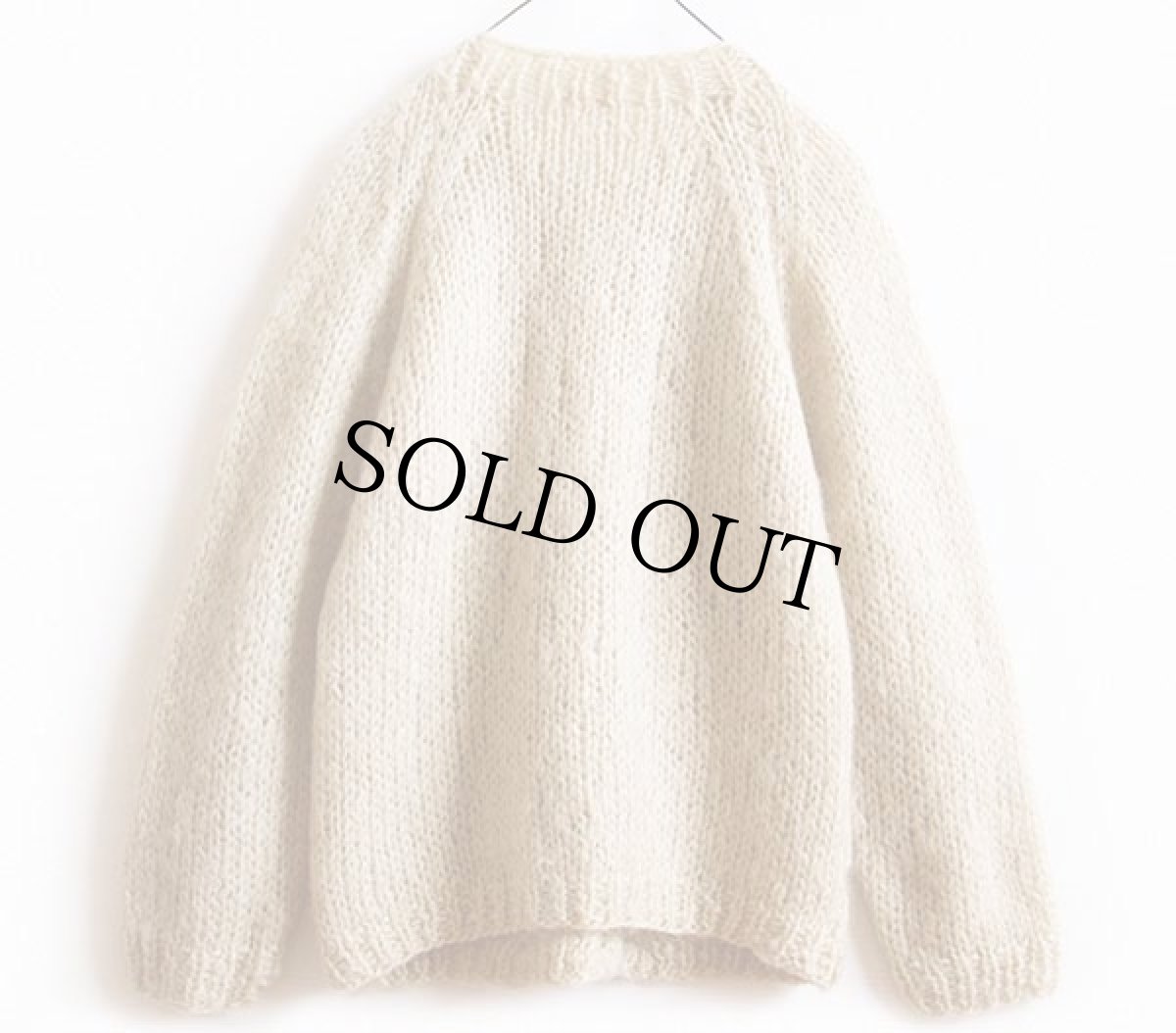 画像2: 60s イタリア製 ケーブル編み モヘヤ ハンドニット カーディガン (2)