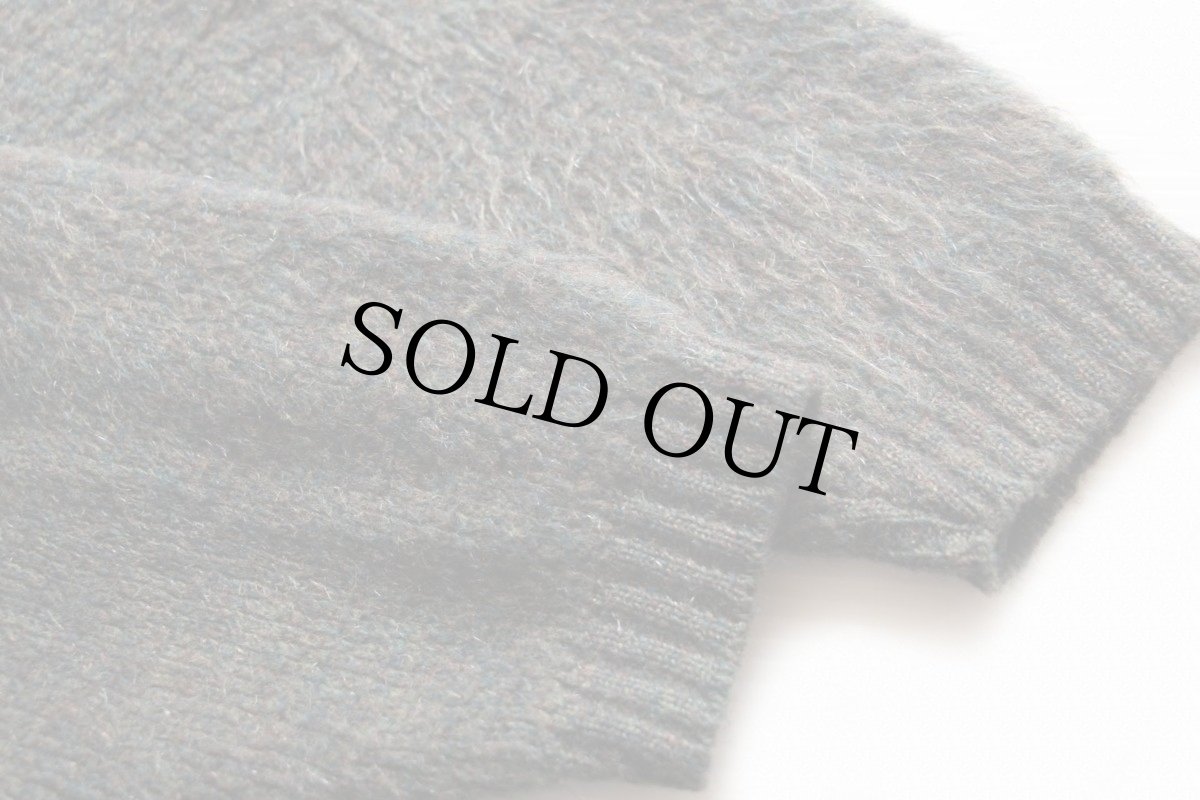 画像4: 60s UNKNOWN 無地 モヘヤ ニットカーディガン (4)