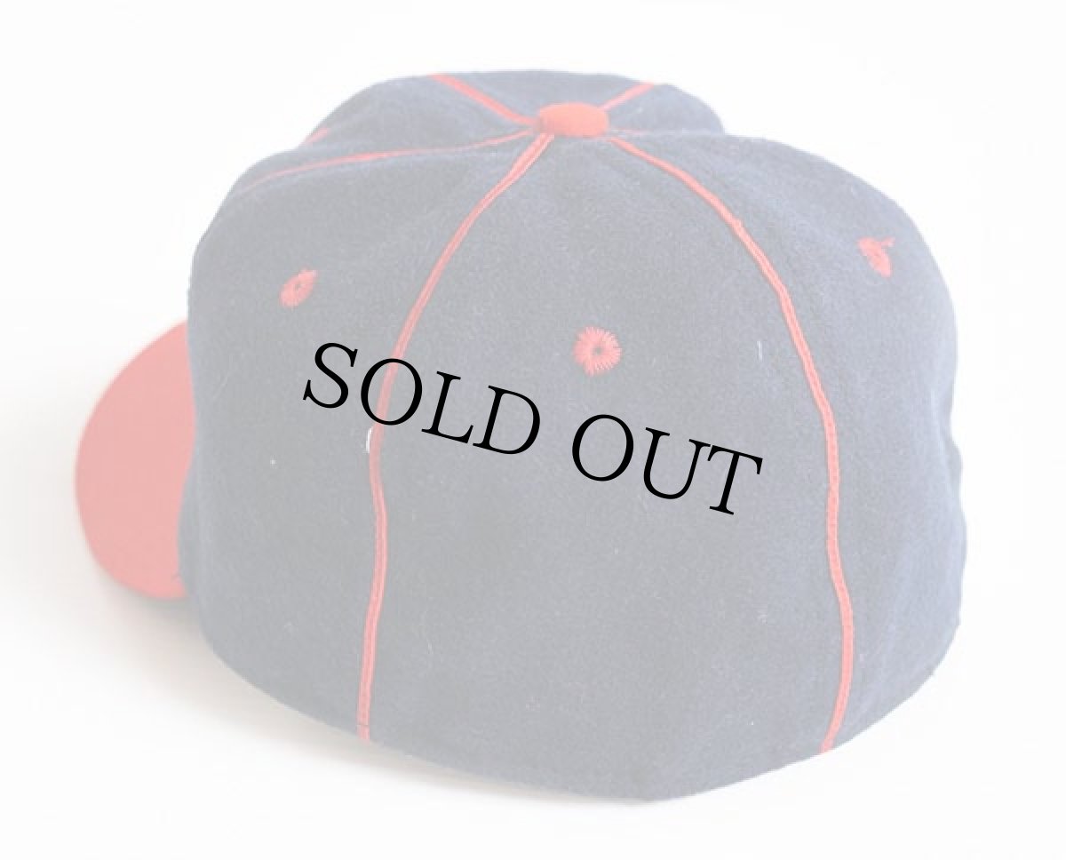 画像2: USA製 EBBETS FIELDエベッツフィールド STP ウール ベースボールキャップ 紺×赤 7 1/8 (2)