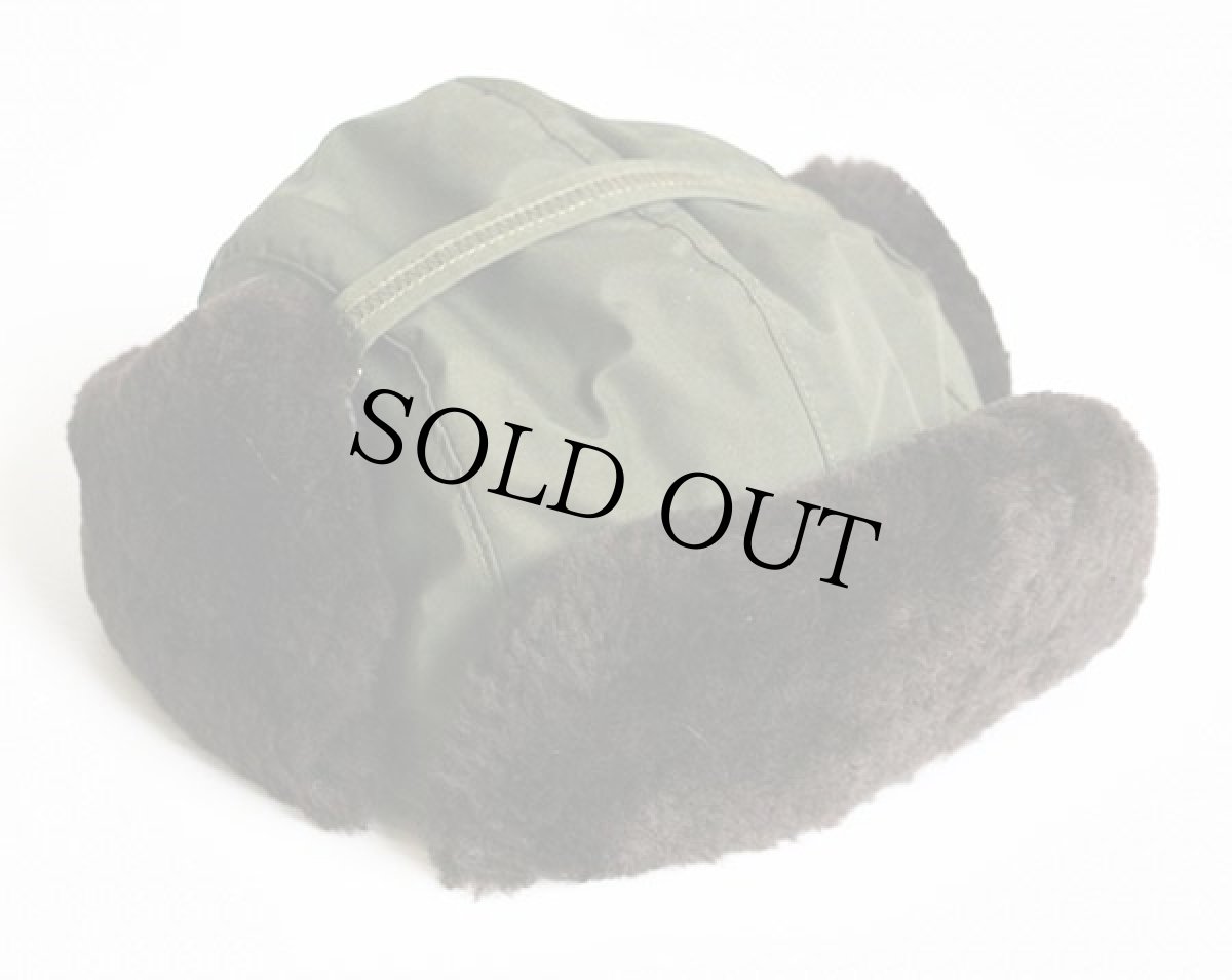 画像2: USA製 ムートン付き キルティングライナー ナイロン キャップ 緑 2XL (2)