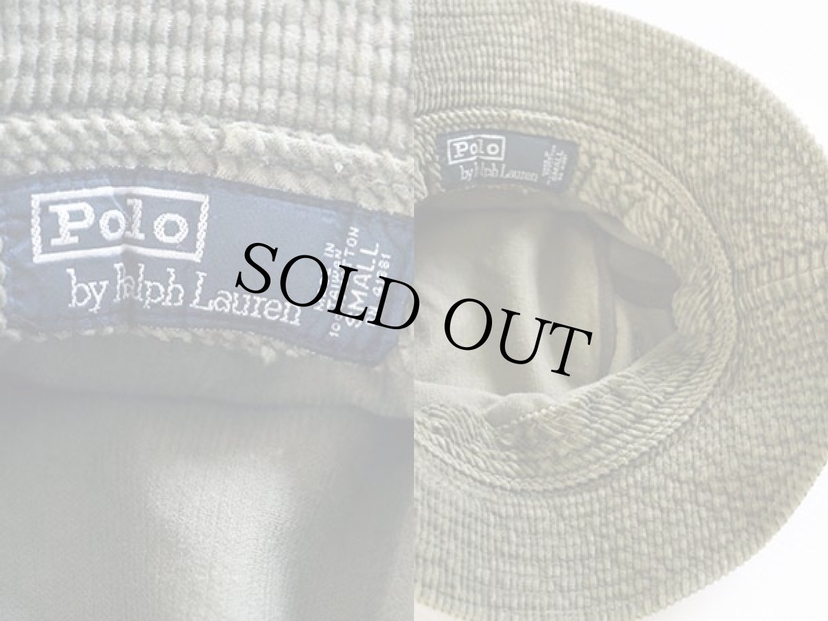 画像3: 90s ポロ ラルフローレン 太畝 コーデュロイ バケットハット 緑 S (3)