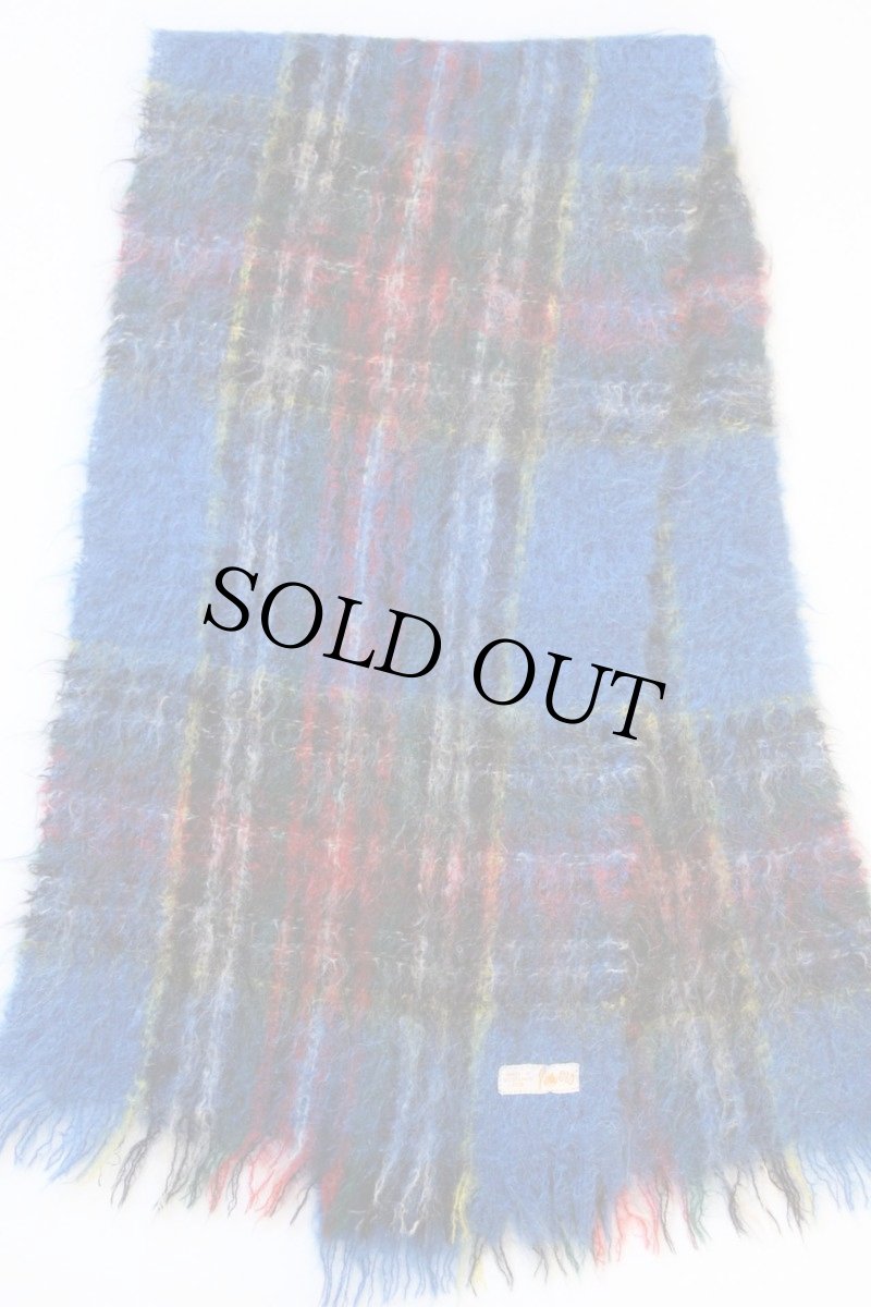 画像2: スコットランド製 タータンチェック モヘヤ パイル マフラー (2)