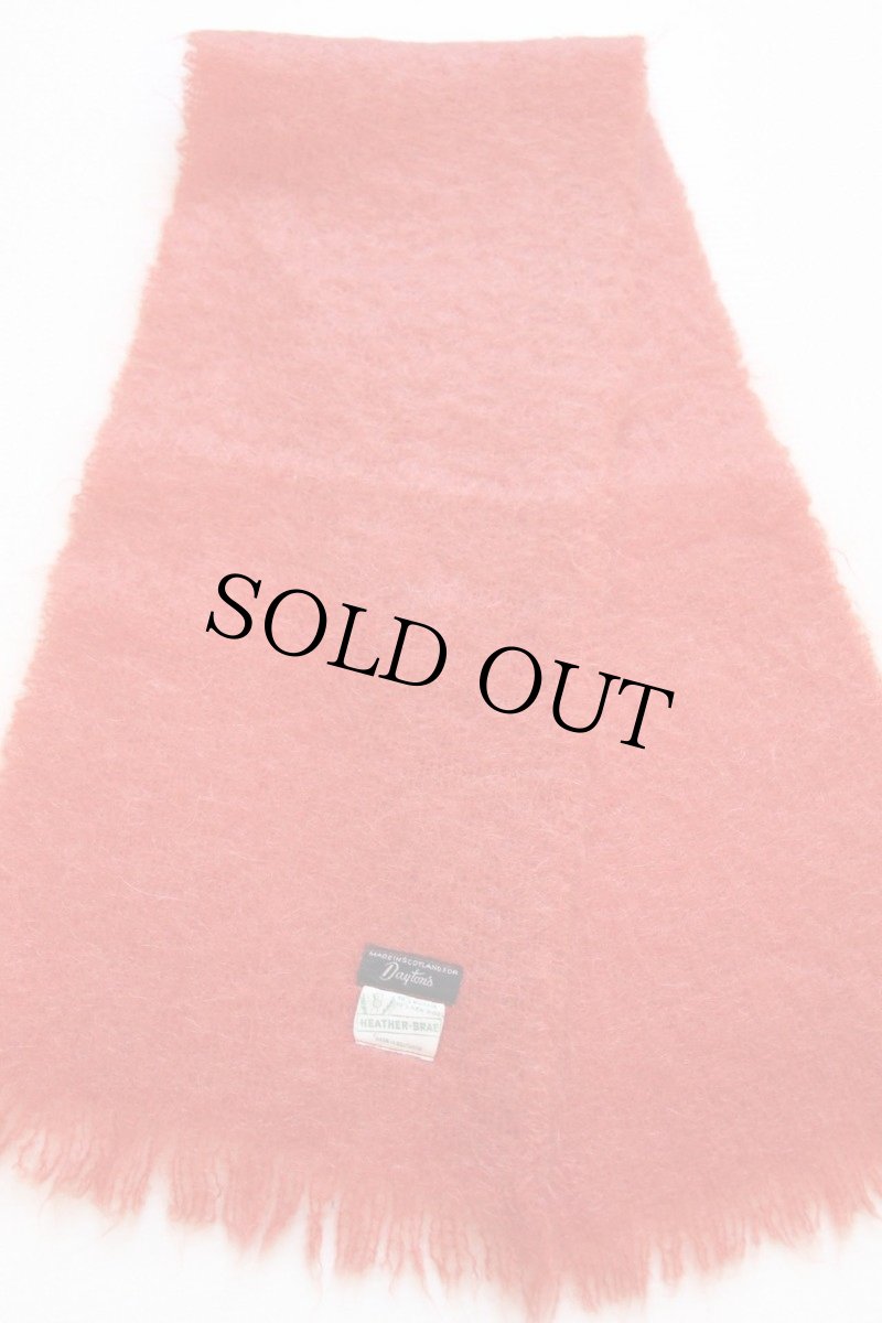 画像2: スコットランド製 Dayton's 無地 モヘヤ パイル マフラー オレンジ (2)