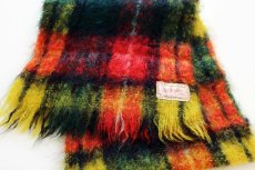 画像1: スコットランド製 All Mohair Pile タータンチェック モヘヤ パイル マフラー (1)