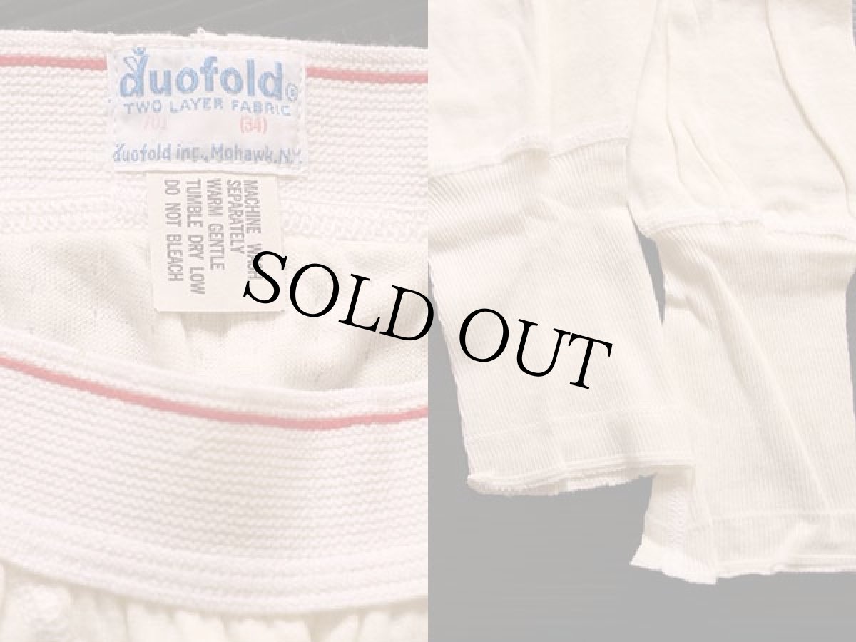 画像3: デッドストック★70s duofold 2レイヤー インナーパンツ 生成り 34 (3)