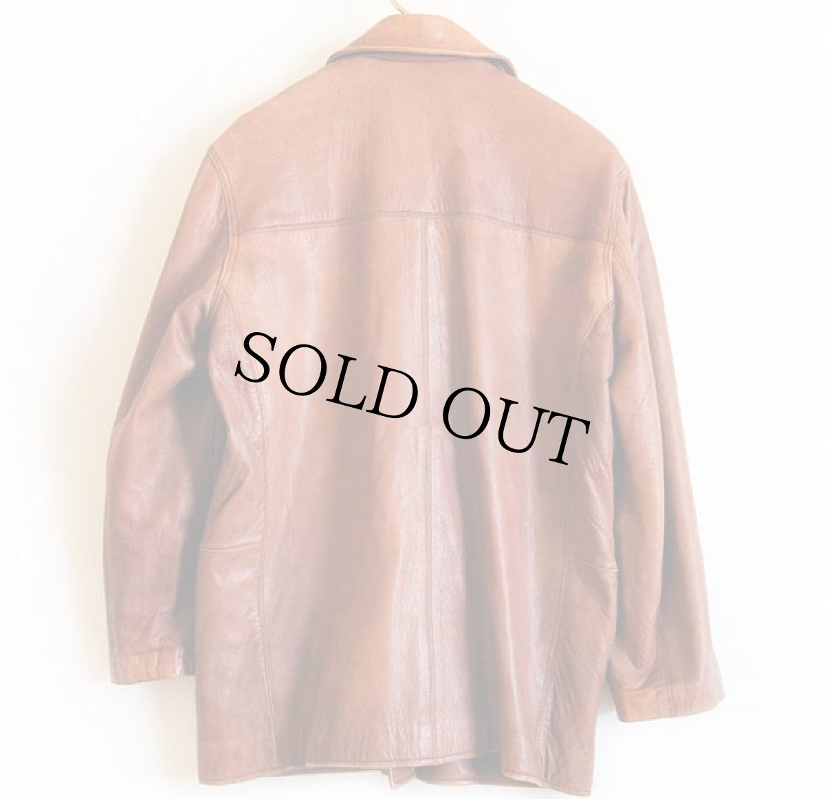 画像2: LAUREN ラルフローレン ダブルブレスト レザーコート 茶 10 (2)