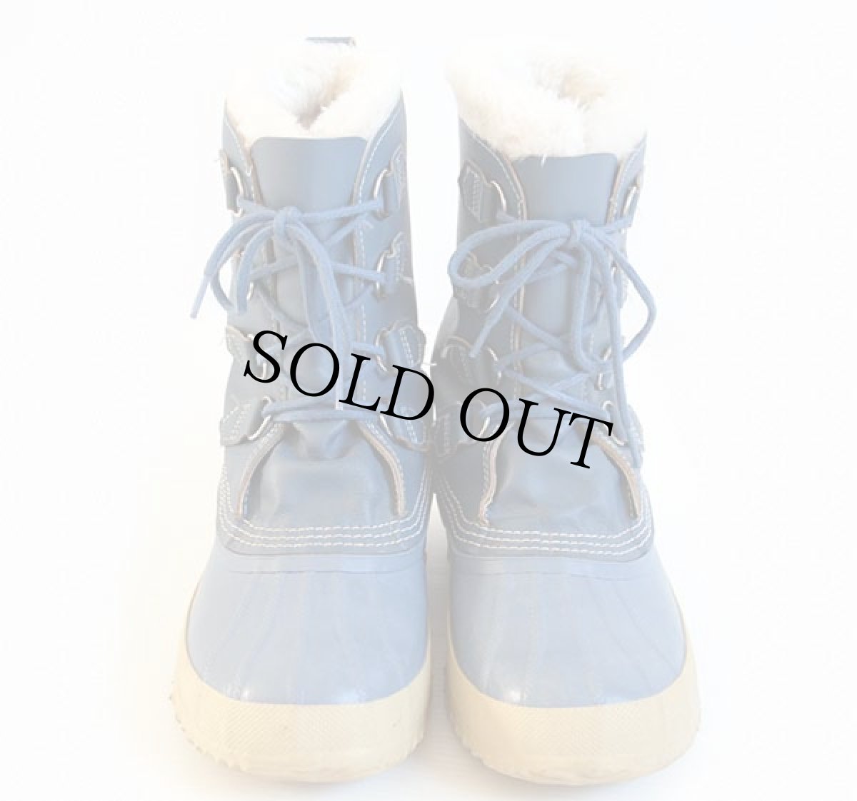 画像3: カナダ製 SORELソレル レザー スノーブーツ ブルーグレー W9 (3)