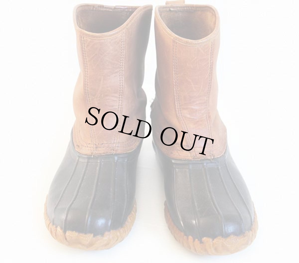 画像3: USA製 LaCrosseラクロス レザー ガムシューズ ブラウン×ダークブラウン 10★ビーンブーツ (3)