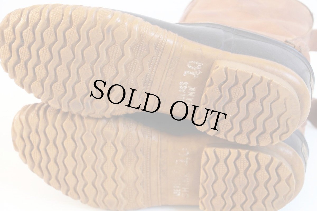 画像4: USA製 LaCrosseラクロス レザー ガムシューズ ブラウン×ダークブラウン 10★ビーンブーツ (4)