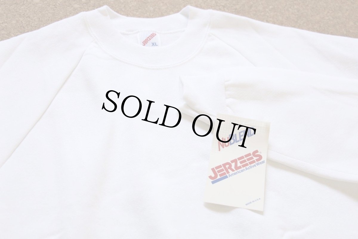 画像2: デッドストック★80s USA製 JERZEES 無地 スウェット 白 XL★ブランク (2)