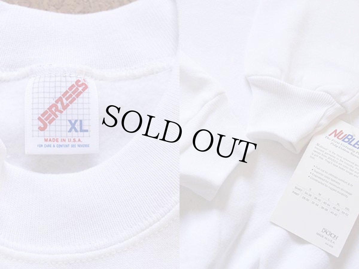 画像3: デッドストック★80s USA製 JERZEES 無地 スウェット 白 XL★ブランク (3)