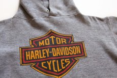 画像2: 80s USA製 RUSSELLラッセル HARLEY-DAVIDSONハーレー ダビッドソン ロゴ スウェットパーカー グレー XL (2)