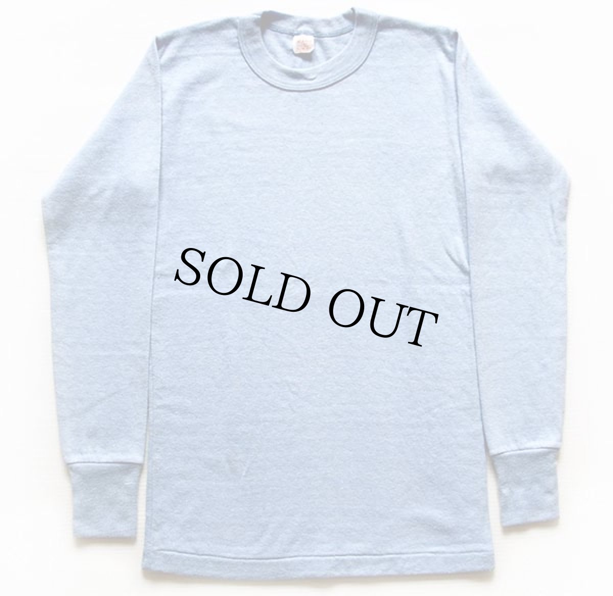 画像2: 70s La Dees 2レイヤー アンダーシャツ 杢ブルー M (2)