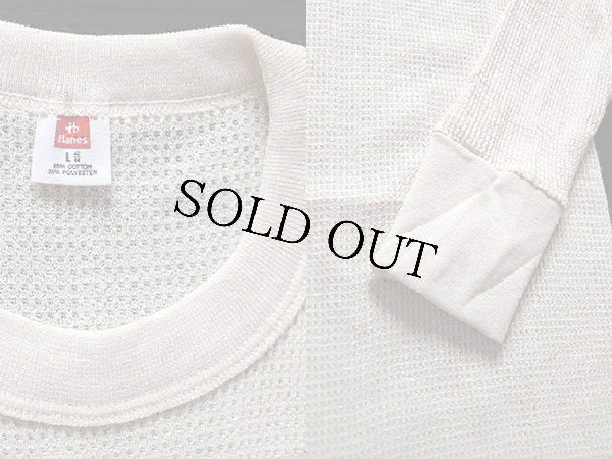 画像3: デッドストック★90s USA製 Hanes サーマルシャツ ナチュラル L (3)